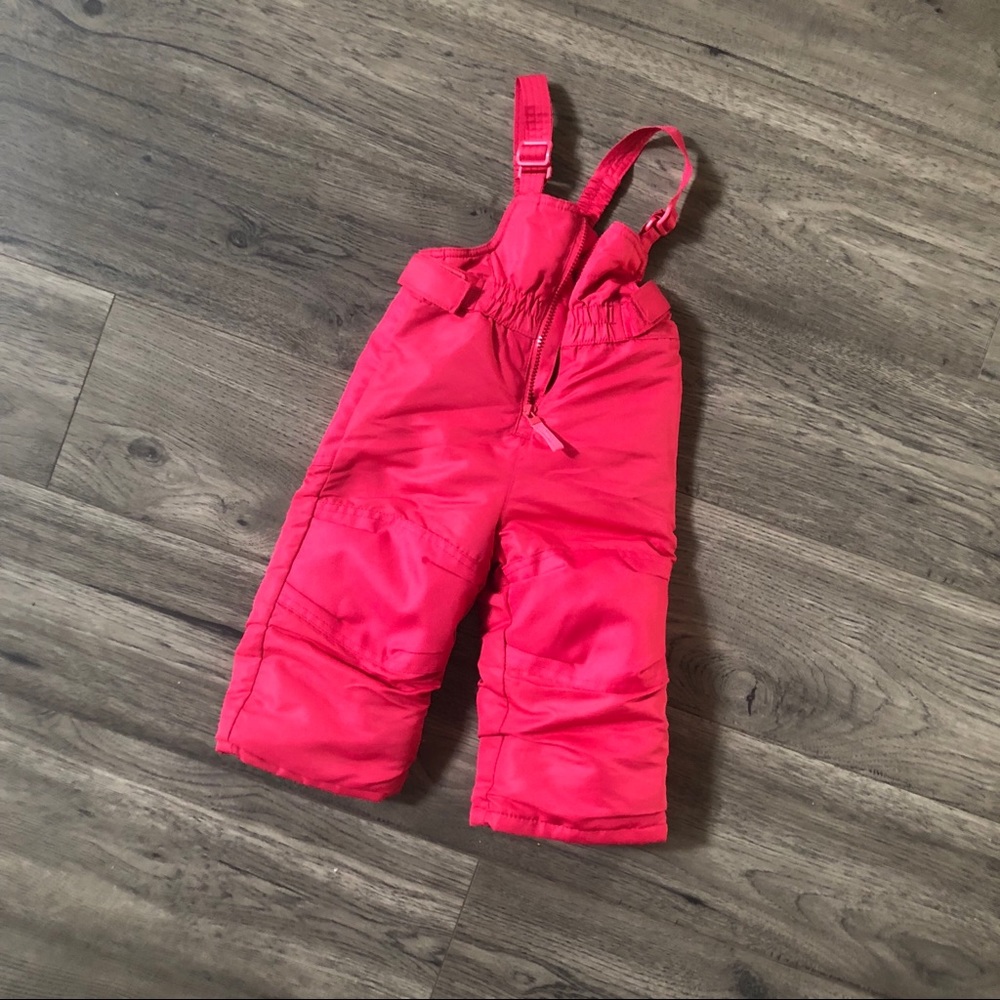 PINK toddler snow bib